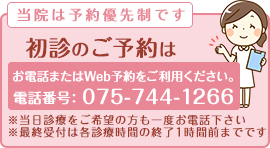 初診のご予約は075-744-1266